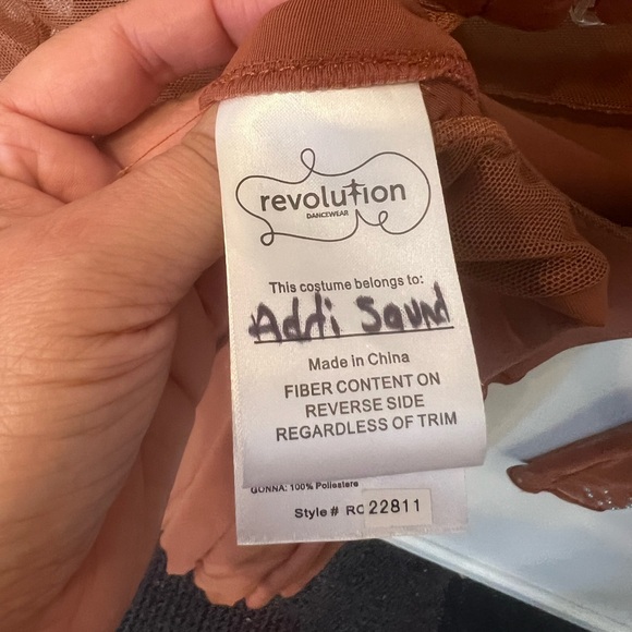 Revolution Dancewear Limitless lyrical costume, size Large Child, chai color - Picture 9 of 11